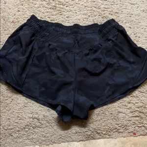 lululemon athletica Black Camo Women Shorts